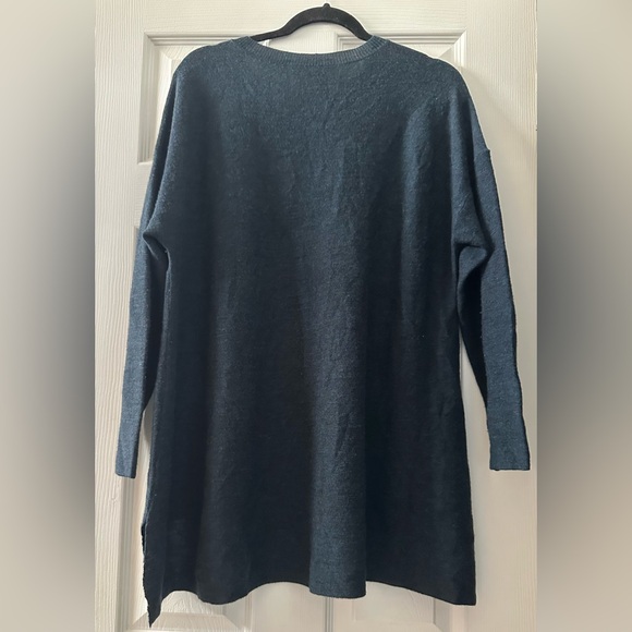 Eileen Fisher Navy Blue Long Sleeve Top - Picture 4 of 6